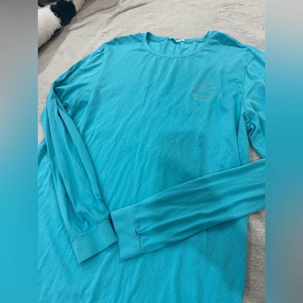 Marine Layer Teal Long Sleeve Shirt